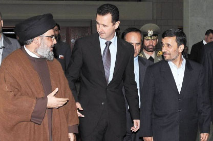 nasrallah, assad and ahmadinejad